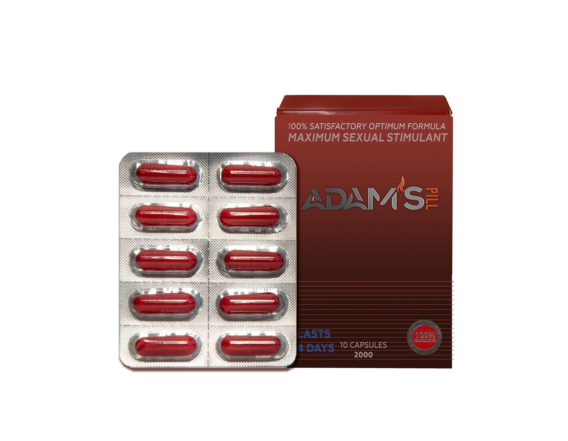 ADAM'S PILLS RED – MEDIUM STRENGTH | 10 CAPSULES
