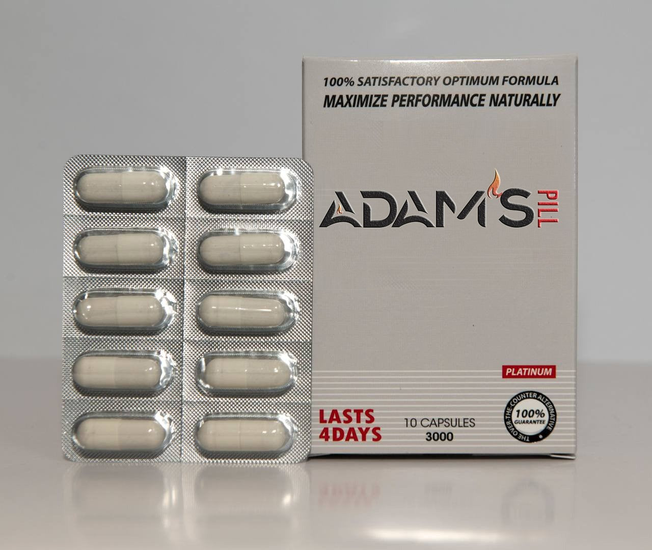ADAM'S PILLS WHITE – MAXIMUM STRENGTH | 10 CAPSULES